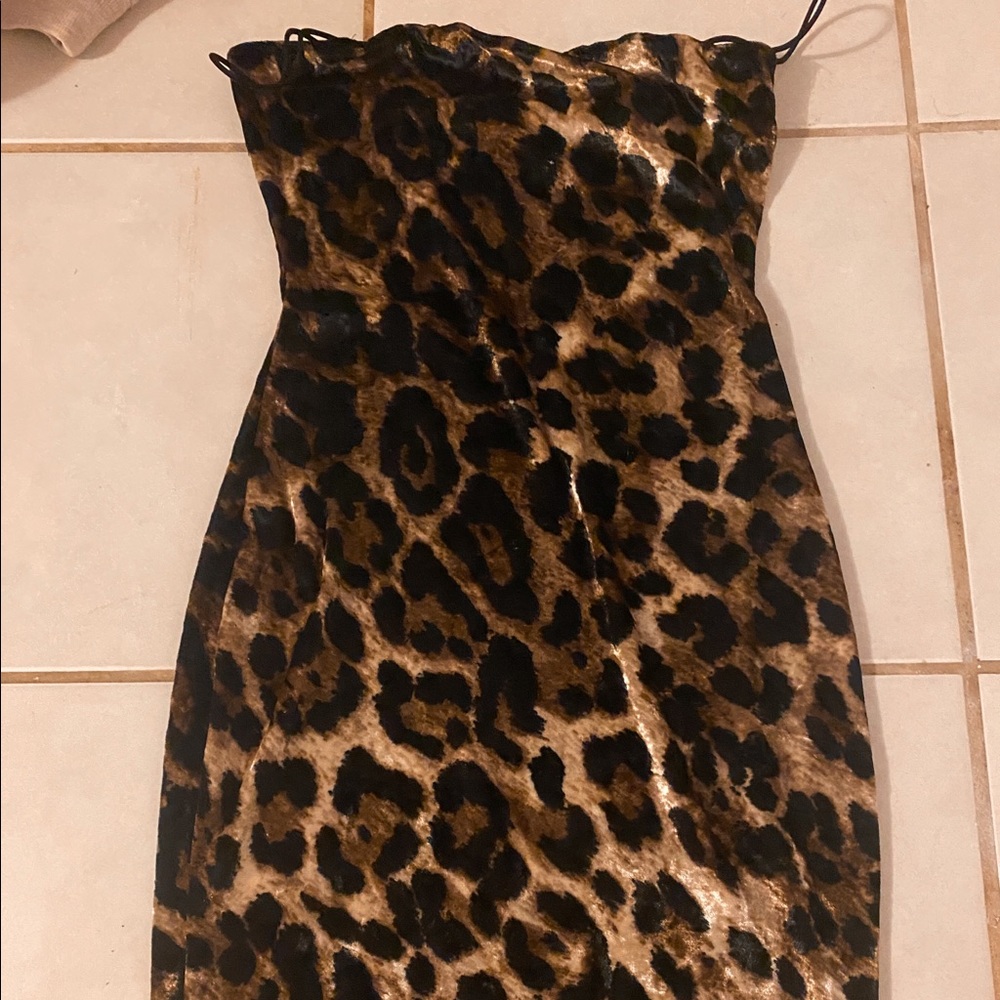 Sexy Leopard print bodycon dress S